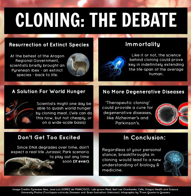 cloning the debate infographic